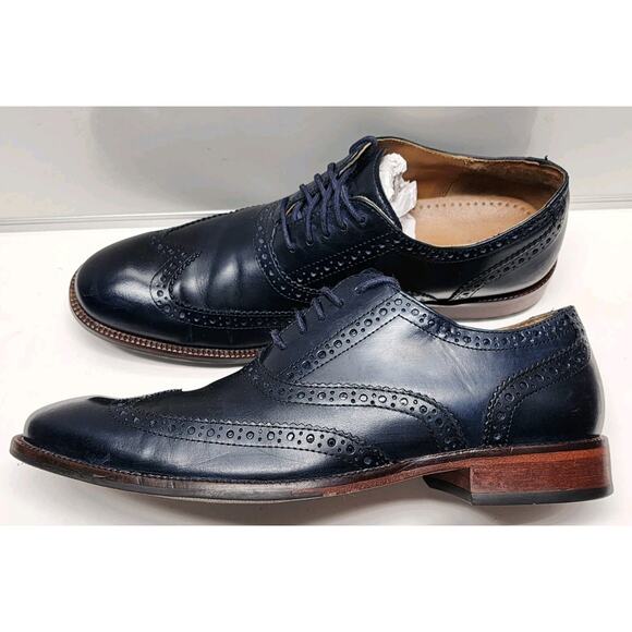 Cole Haan Shoes Men’s Size 9 M Deep Navy Blue Wing Tip Oxford Lace Up main image 12